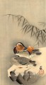 mandarin ducks in snow Ohara Koson Shin hanga
